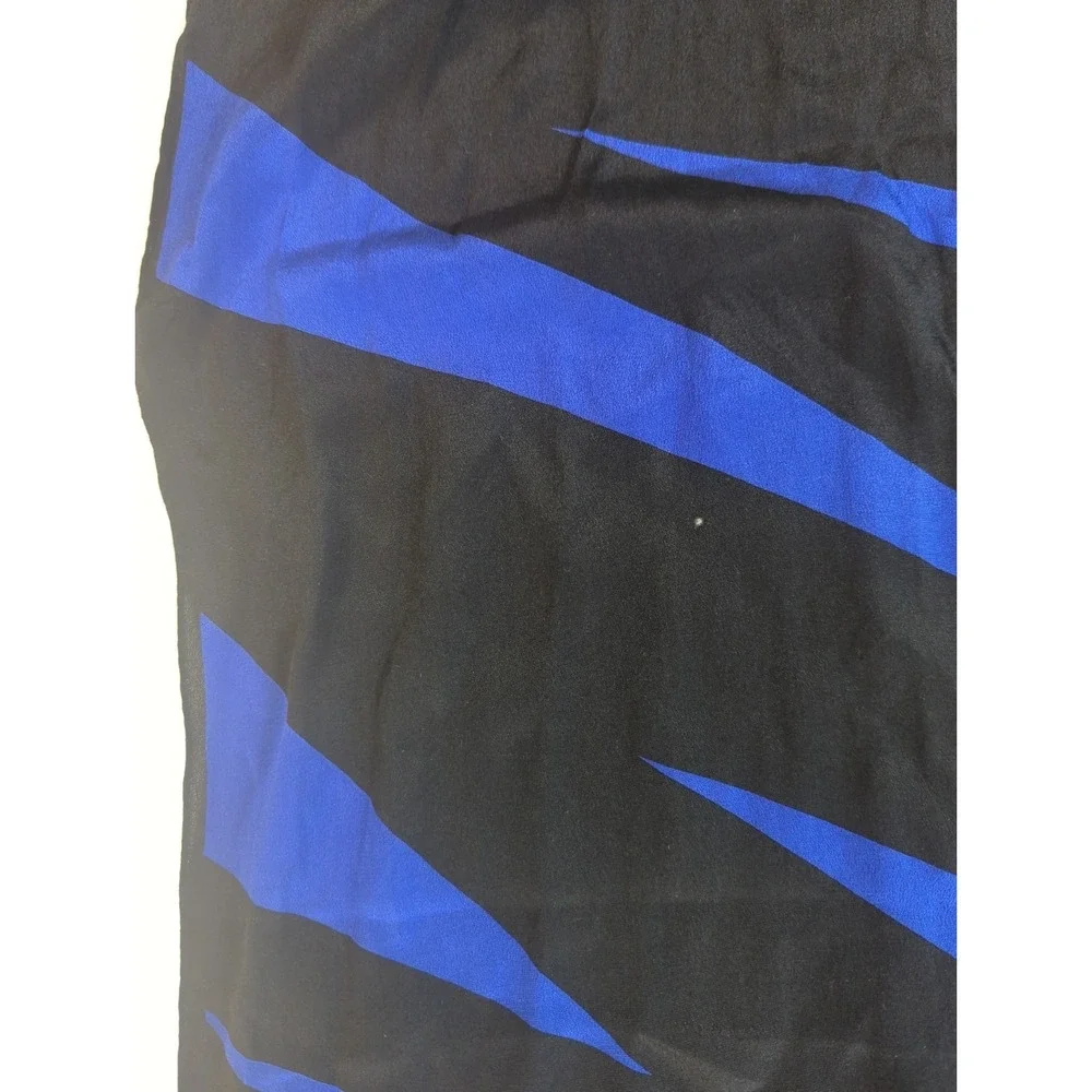 CHRISTIAN DIOR Women Silk Oblong Scarf 57/13 in Purple Black Timeless City Chic